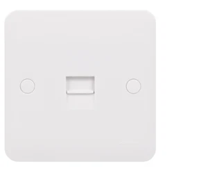 Schneider Lisse Square Edge Telephone Socket Master – GGBL7061 Matt White - Picture 1 of 1