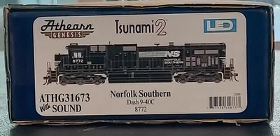NEW ATHEARN GENESIS ATHG31673 NORFOLK SOUTHERN DASH 9-40C W/DCC & TSUNAMI 2  - Image 1 of 4
