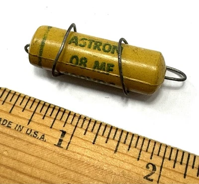 Condensador Astron amarillo mostaza 0,08 mfd, 400 VDC. ¡¡SIN FUGAS!! ¡Garantizado! NOS Foto 1 de 2