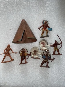 LONE STAR AMERICAN INDIAN PLASTIC FIGURES BUNDLE MADE IN ENGLAND - Picture 1 of 1