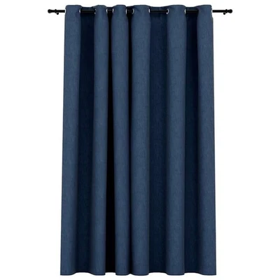 Linen-Look Blackout Curtain with Grommets Blind Drape Window Curtain vidaXL - Image 1 of 4