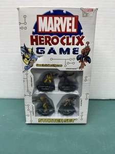 Marvel Heroclix Game: Starter Set -WIZKIDS 6 Figs Wolverine Spiderman - 2004 NIB - Picture 1 of 3