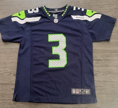 Футболка молодежная НФЛ на поле Seattle Seahawks Russell Wilson No3 размер M 10-12 - Изображение 1 из 4