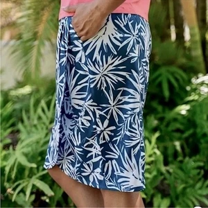 RIPSKIRT Hawaii Length 3 Wrap Skirt Rip Skirt Navy Blue Tropical Palms Medium - Picture 1 of 14