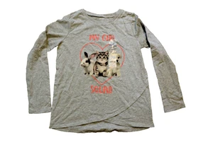 T-shirt grafica manica lunga Carters bambina taglia 14 grigia "My Girl Squad" nuova con etichetta - Foto 1 di 3