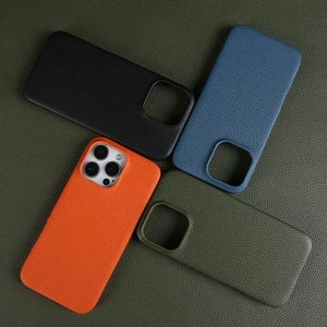 Genuine Cowhide Leather For MagSafe Phone Case For iPhone 17 16 15 Pro Max Cover - Picture 1 of 28