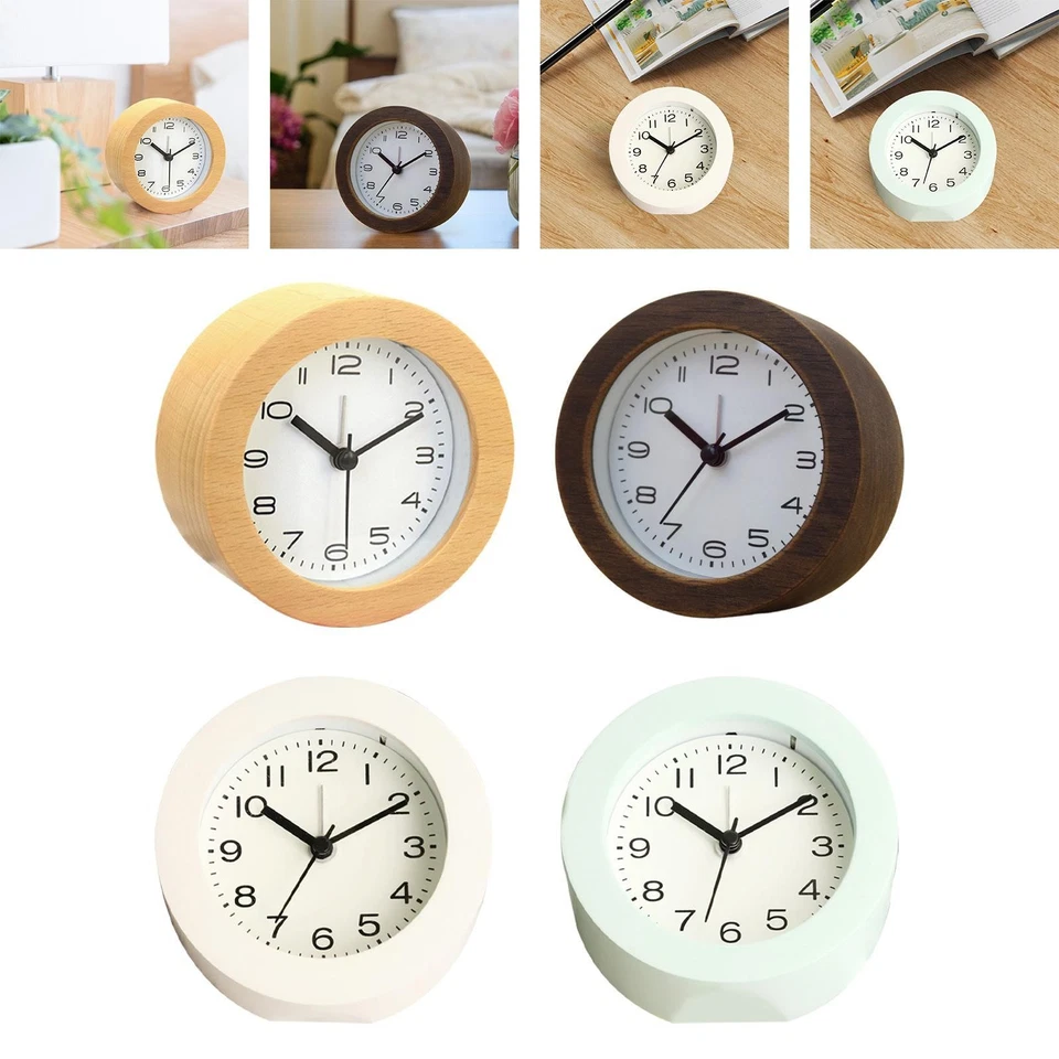 Holzwecker mit Stilvollem Design, Leises Uhrwerk, Ideale Tischuhr für Zuhause - Bild 1 von 1