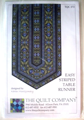 EASY striped table runner  quilt pattern * A17 - Image 1 of 2