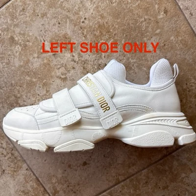 (SOLO ZAPATO IZQUIERDO) DIOR Mujer D WANDER Cuero Tenis Zapatos Patadas AMPUTADO TALLA 41 Foto 1 de 4
