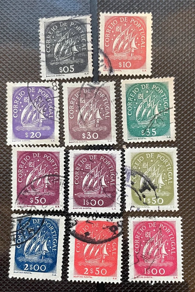 PORTUGAL postage stamps lot of 11 Ancient Sailing Vessel - image 1 of 1