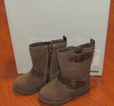 NUEVAS BOTAS CARTERS NIÑAS PEQUEÑAS MARRÓN FINOLA CREMALLERA HEBILLA TALLA 5 Foto 1 de 3