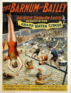 Barnum Bailey 1895b Water Circus Poster Print 11 x 17 Giclee Print - Picture 1 of 1