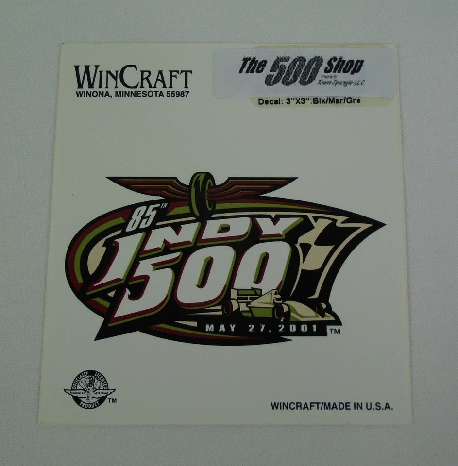 2001 Indianapolis 500 Event 85th Collector Decal Hélio Castroneves Team Penske  - Image 1 of 4