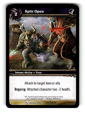 World of Warcraft TCG Fields of Honor Trading Card Split Open #81 C - Image 1 of 4