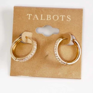 Pendientes de aro Huggie de circonita cúbica Talbots de 18 mm elegantes para mujer versátiles joyas diarias regalo - Imagen 1 de 4