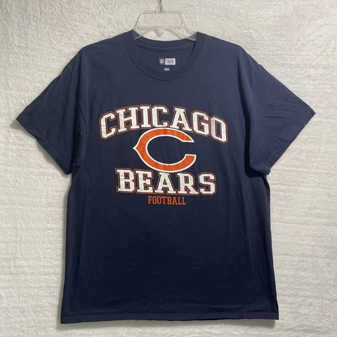 NFL Team Chicago Bears Shirt Mens Large Blue Crew Neck Short Sleeve Graphic Cover