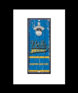 UCLA Bruins College 5x11 Bottle Opener Team Wooden Sign Drink Opener - Picture 1 of 1