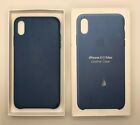 Genuine Original Authentic Apple iPhone XS Max Leather Case - Cape Cod Blue