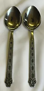 Juego de 2 cucharas para servir Mid Century Oneida patrón San Francisco - Imagen 1 de 6