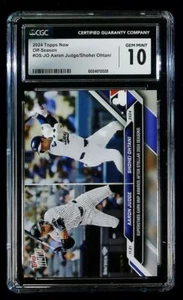 2024 Topps NOW Off-Season Aaron Judge Shohei Ohtani CGC 10 GEM MINT - Picture 1 of 2