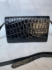 Vintage JPG Jean Paul Gaultier Small Croc Embossed Rigid Leather Bag