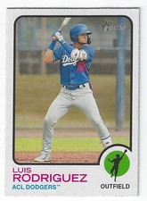 LUIS RODRIGUEZ ACL DODGERS 2022 TOPPS HERITAGE MINOR LEAGUE SP CARD #206 LA