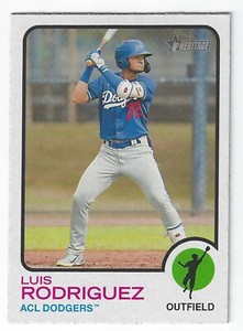LUIS RODRIGUEZ ACL DODGERS 2022 TOPPS HERITAGE MINOR LEAGUE SP CARD #206 LA