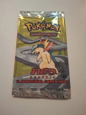 Empty. Pokemon Tcg 1st Ed Neo Genesis Booster Pack Sleeve Typhlosion No Cards. - Image 1 of 3