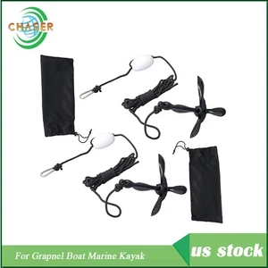 2-Pack Folding Anchor Set 3.2kg Black For Grapnel Boat Marine Kayak - Picture 1 of 14