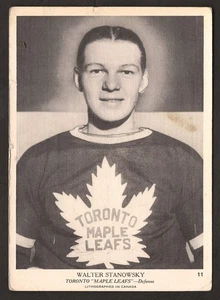 1939-40 Walter Stanowsky Hockey Card OPC V301-1 Toronto Maple Leafs Card #11 NHL - Picture 1 of 2