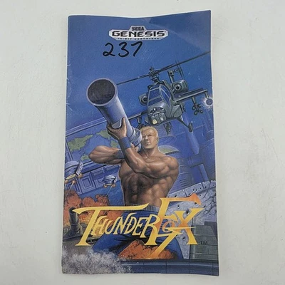 Thunder Fox - Manual Only - Sega Genesis Instruction Booklet (No Game) - Image 1 of 4