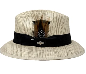Cappello di paglia Whittier Viejo Lowrider Fedora da uomo marrone marrone marrone marrone marrone - Foto 1 di 4