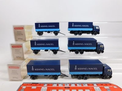 3X H0 1:87 571 30 Flatbed Truck MB Kühne & Nagel Mint Box #CY960-0.5 - Image 1 of 4