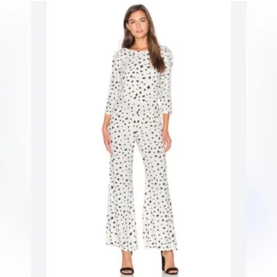 WILDFOX Polka Dot White And Black Jumpsuit - Image 1 of 4