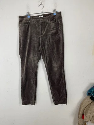 JJill Womens Size 10 Dark Brown Velvet Corduroy Pants Straight Leg Fairy Holiday - Image 1 of 4