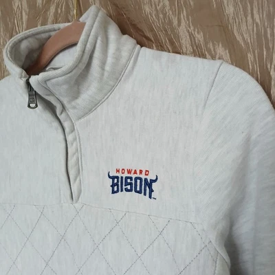 Champion Reverse Weave Howard Bison Sweatshirt Quilted Zip Pullover Men's Small  - Image 1 of 4