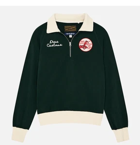 Deus Maglione Uomo Specter Zip Collo Pile Racing Verde DMF248541 RGG - Foto 1 di 9