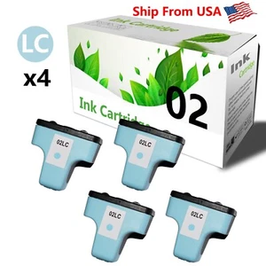 4PK 02 Ink Cartridge for Photosmart 3110 3210 C5185 Printer 4xLightMagenta - Picture 1 of 2