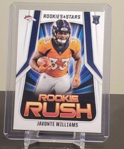 2021 Rookies and Stars - JAVONTE WILLIAMS - Rookie Rush - Denver Broncos RC - Picture 1 of 2
