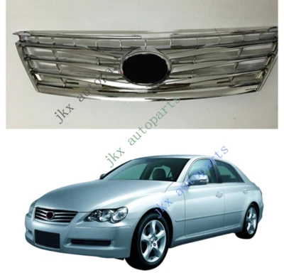 ABS Silver Front Center Bumper Grille Grill Fit For Toyota Mark X / Reiz 2005-09 - Image 1 of 4