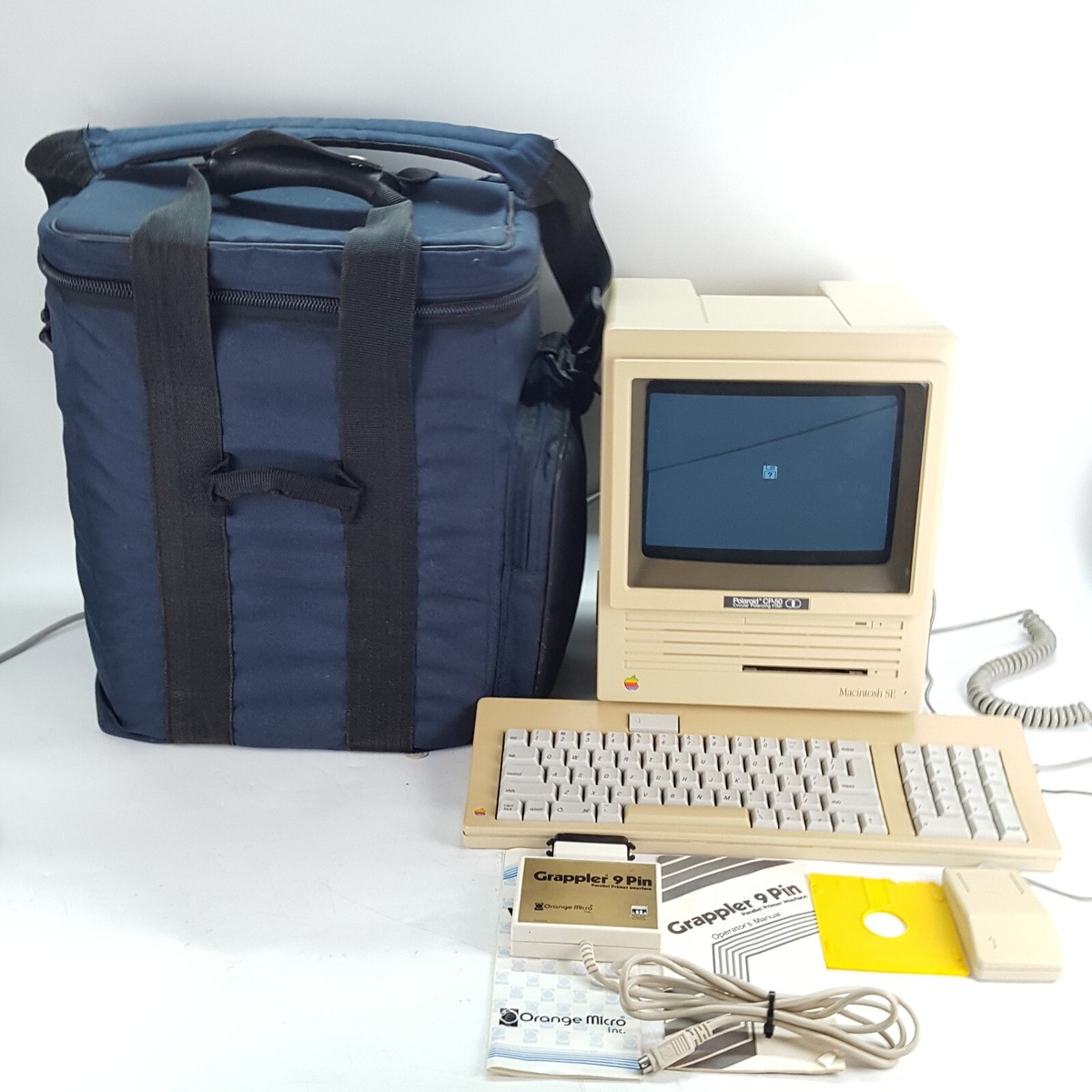 Macintosh SE （初期のフルセット） 動作品】 Macintosh SE 4MB セット ピンク軸 ＆ 黒球 希少品