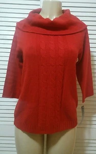 Suéter Elementz manga tres cuartos cuello de capucha roja talla PM - Imagen 1 de 6