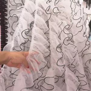 2 Yards Rüsche Spitze Kante Borte Organza plissiertes Band Stoff Nähen Saum Zum Selbermachen Handwerk - Bild 1 von 19