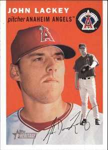 2003 Topps Heritage Anaheim Angels Baseball Card #228 John Lackey