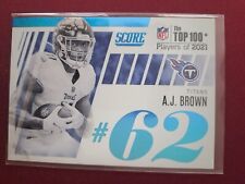 A.J. Brown TOP 100 - 2022 Panini Score Football #T62 Tennessee Titans NFL