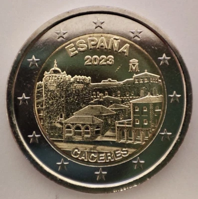Spain 2 euro coin 2023 Old City of Caceres UNC - Image 1 of 3