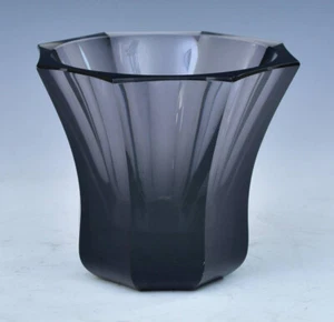 HEAVY Art Deco Amethyst Glass Vase, signed MOSER Karlsbad, circa 1925 - Picture 1 of 6