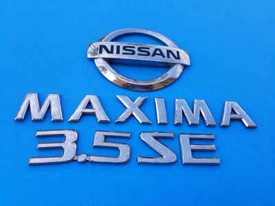 04 05 06 07 08 NISSAN MAXIMA 3.5 SE TRASERO CROMO EMBLEMA INSIGNIA LOGO SET OEM (2008) Foto 1 de 4