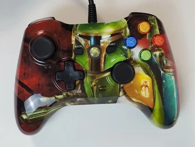 Xbox 360 PowerA Boba Fett Star Wars Wired Game Controller Disney 2015 Excellent - Image 1 of 4
