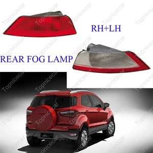 Pair Rear Bumper Reflectors Reflex Lights Red Lens For Ford EcoSport 2013-2014 - Picture 1 of 3
